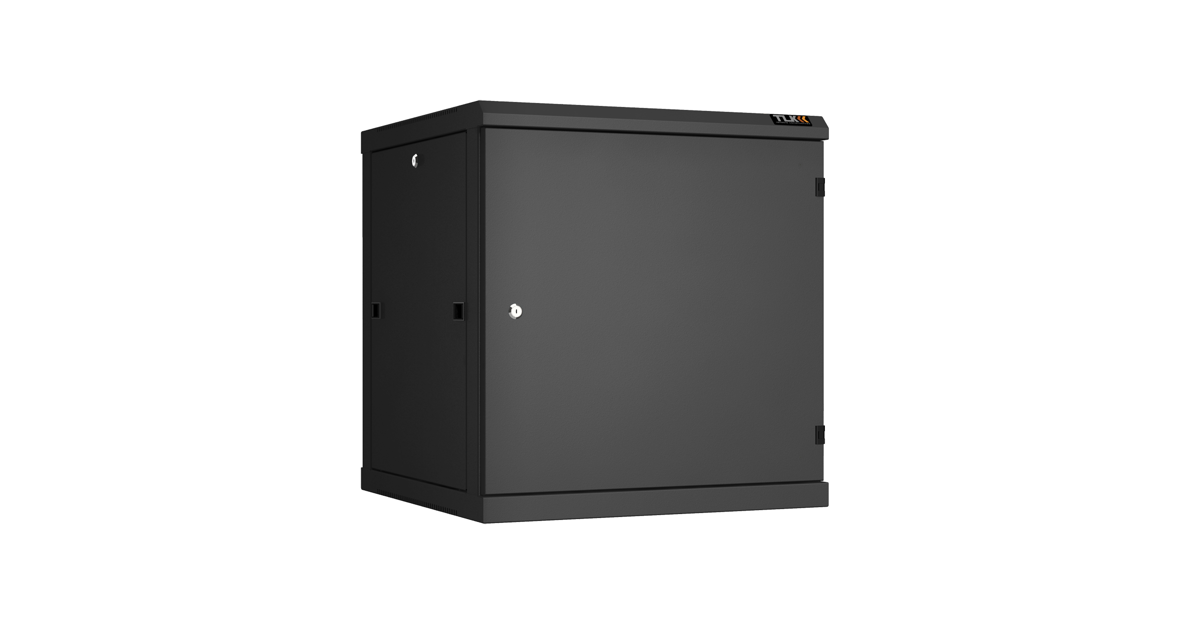 Настенный разборный шкаф NIKOMAX 19", 12U, металлическая дверь, Ш600хВ636хГ600мм, 2 пары монтажных направляющих, черный — фото