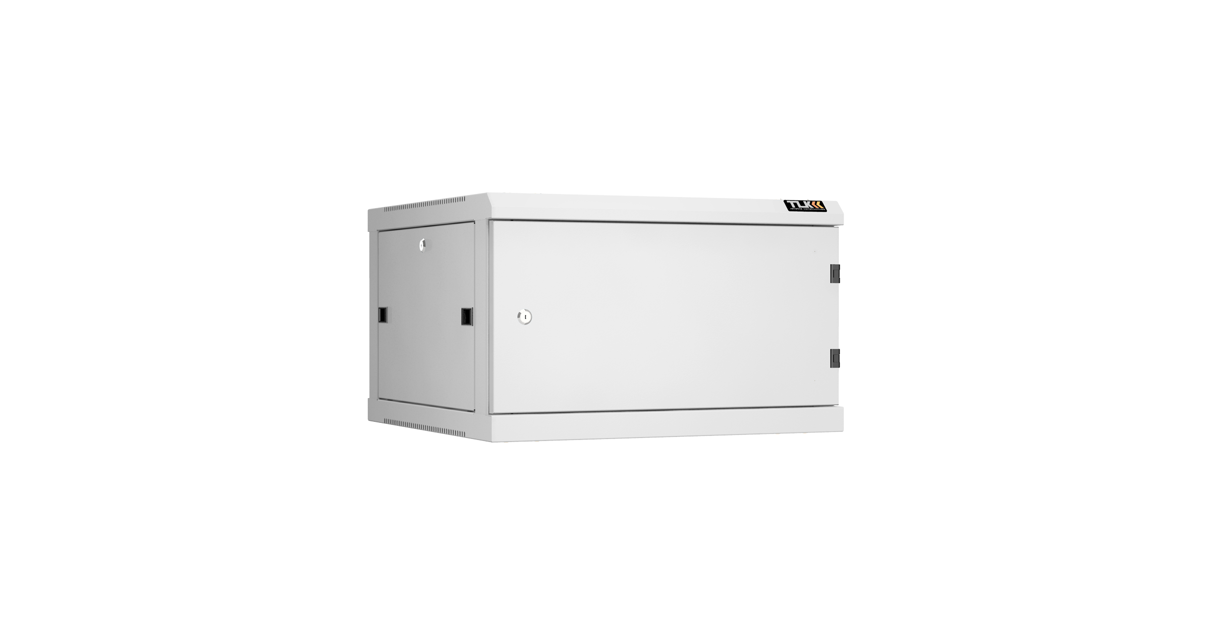 Настенный разборный шкаф NIKOMAX 19", 6U, металлическая дверь, Ш600хВ370хГ600мм, 2 пары монтажных направляющих, серый — фото