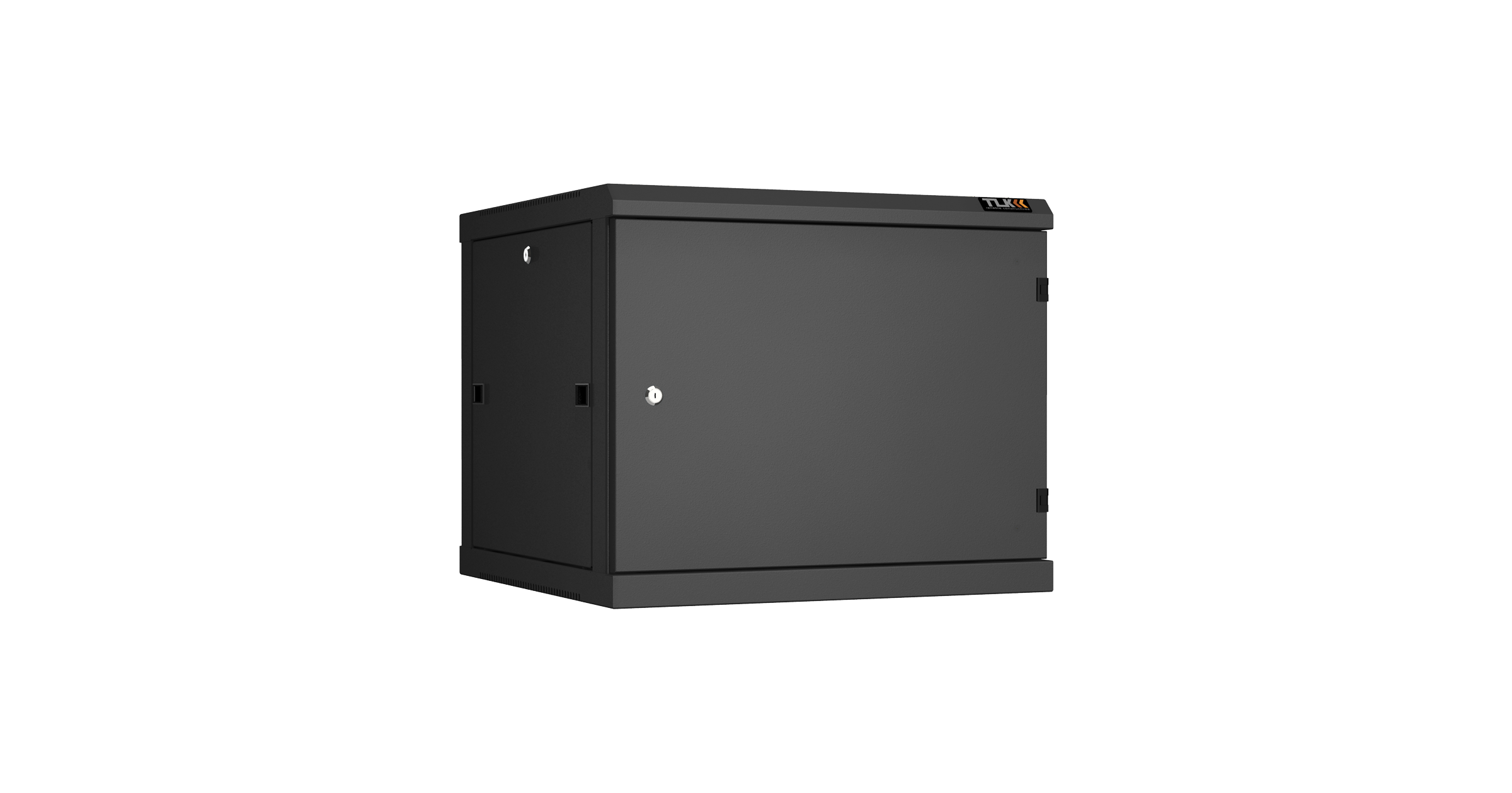 Настенный разборный шкаф NIKOMAX 19", 9U, металлическая дверь, Ш600хВ503хГ600мм, 2 пары монтажных направляющих, черный — фото