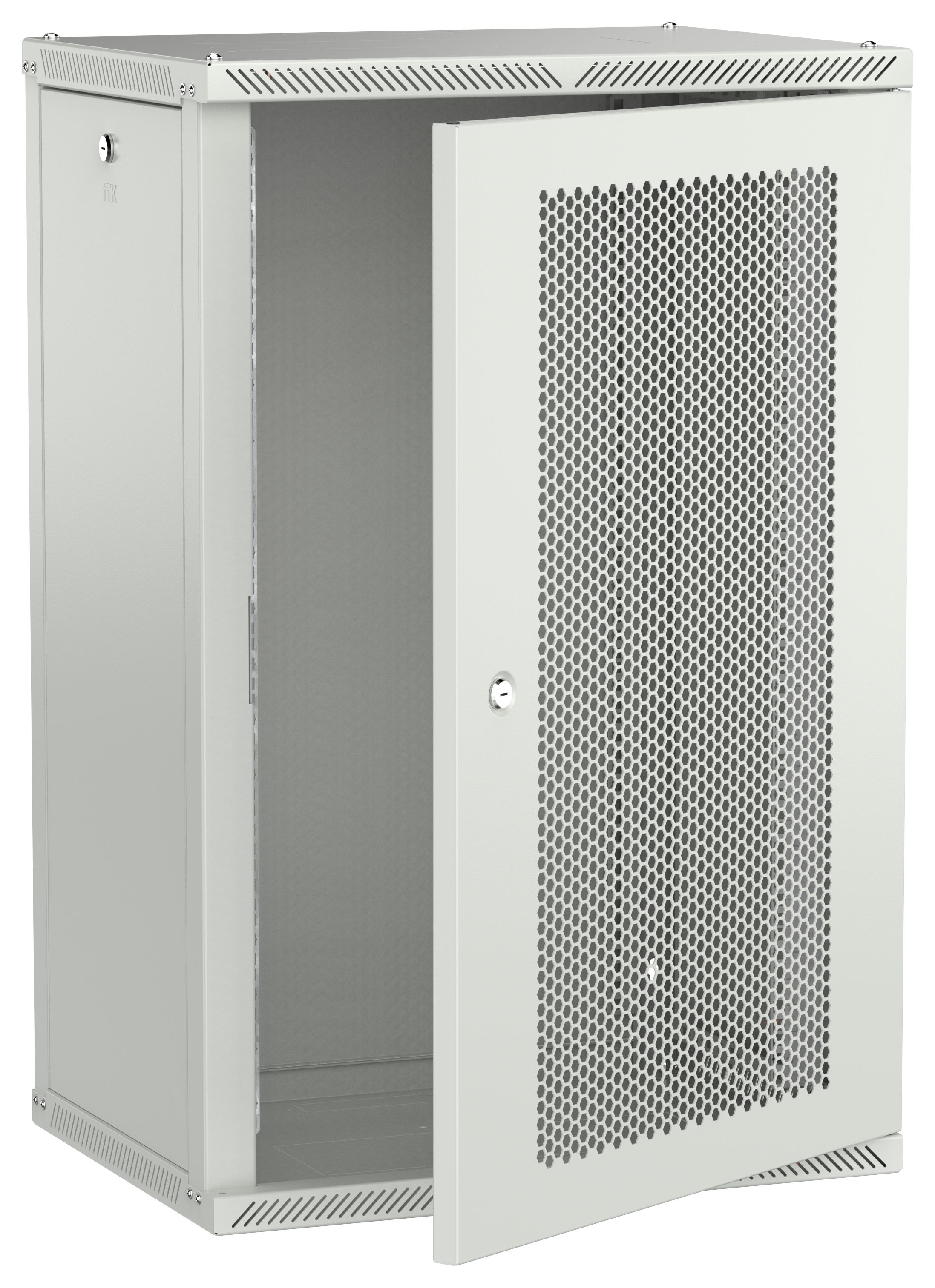 ITK LINEA W Шкаф настенный 18U 600х450мм дверь перфорированная серый 2.0