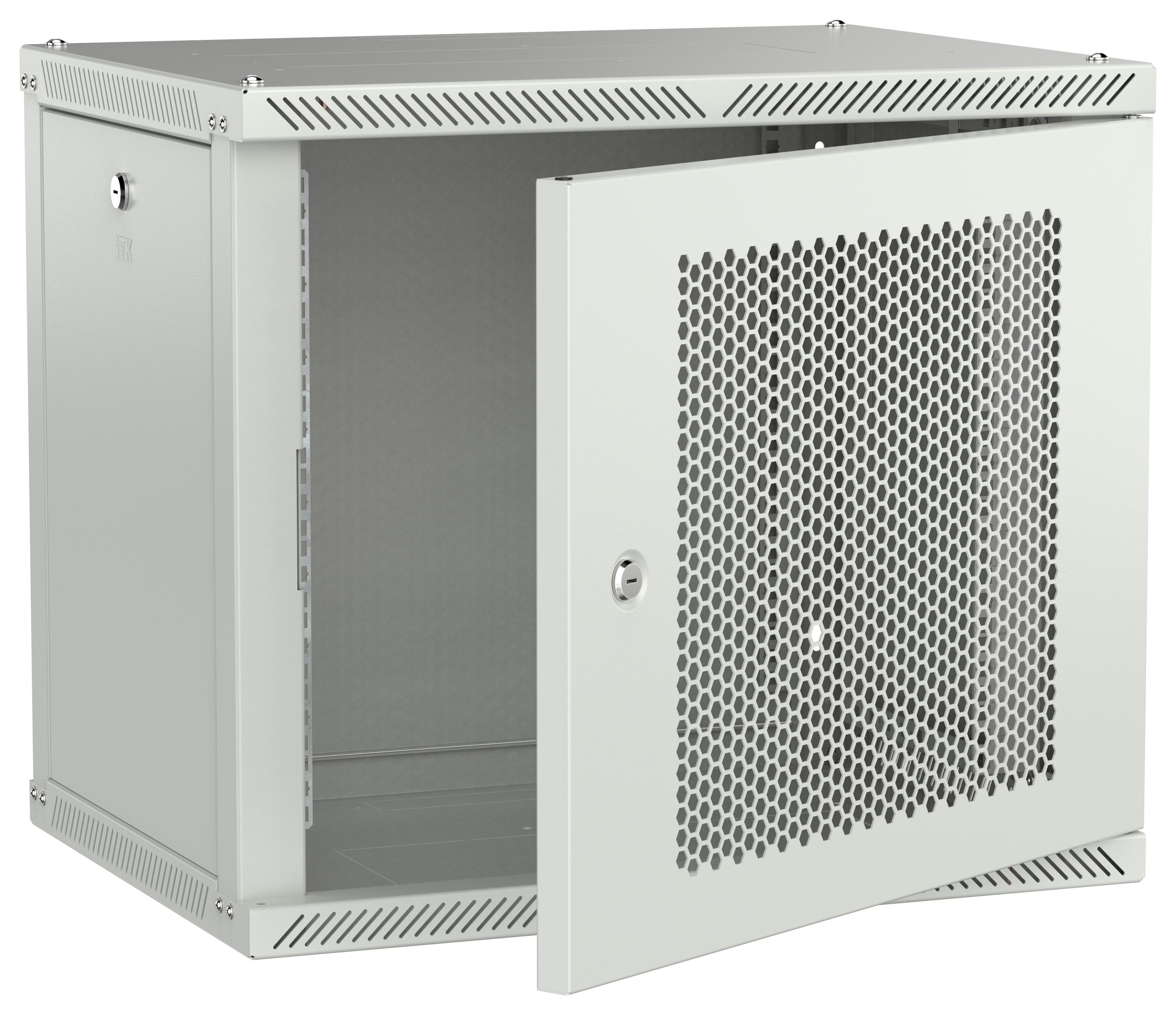 ITK LINEA W Шкаф настенный 9U 600х450мм дверь перфорированная серый 2.0