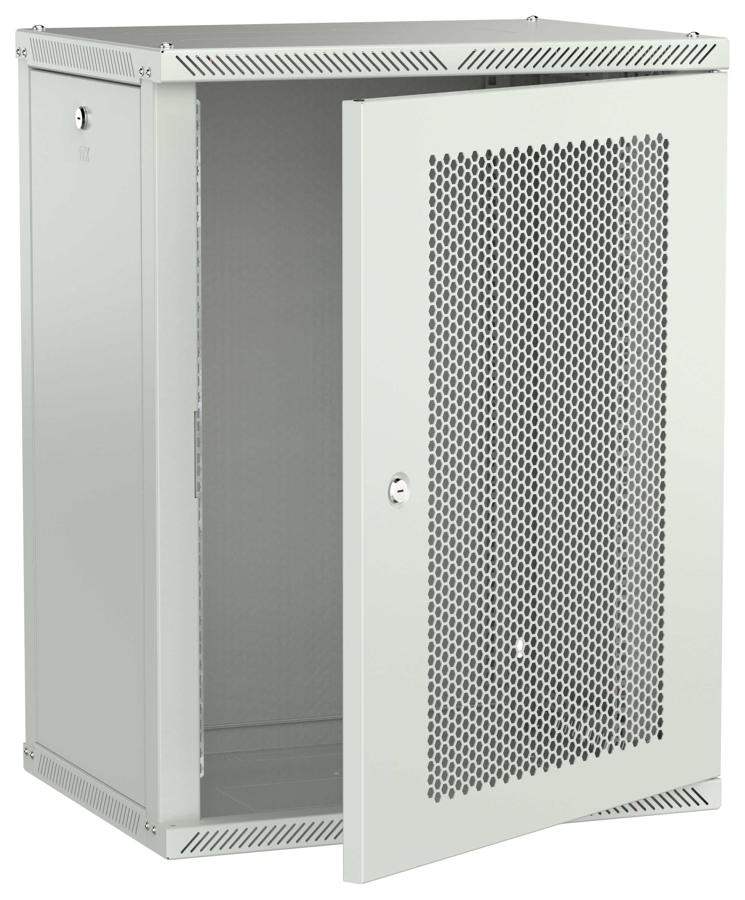 ITK LINEA W Шкаф настенный 15U 600х450мм дверь перфорированная серый 2.0