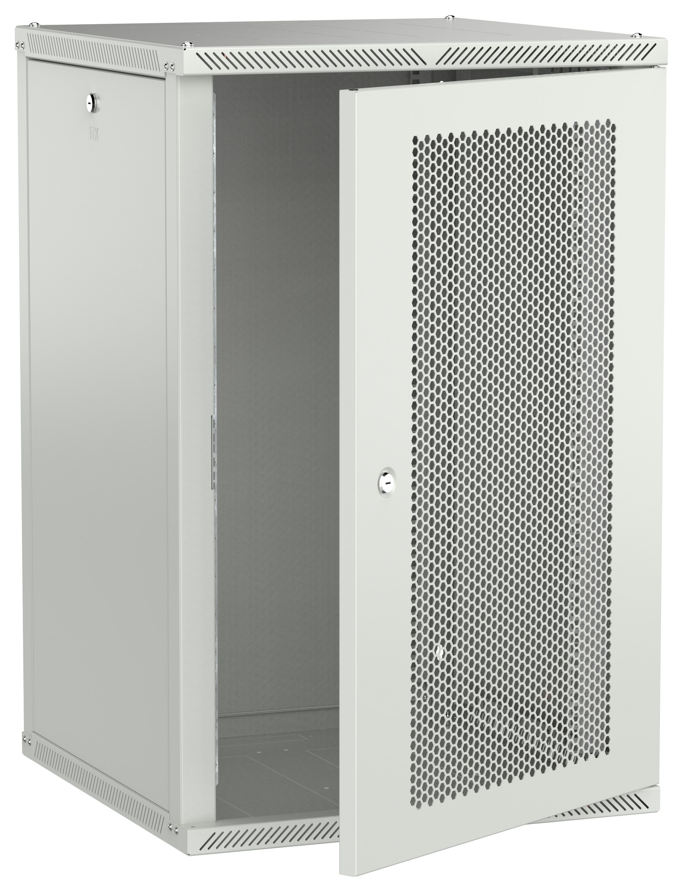 ITK LINEA W Шкаф настенный 18U 600х600мм дверь перфорированная серый 2.0