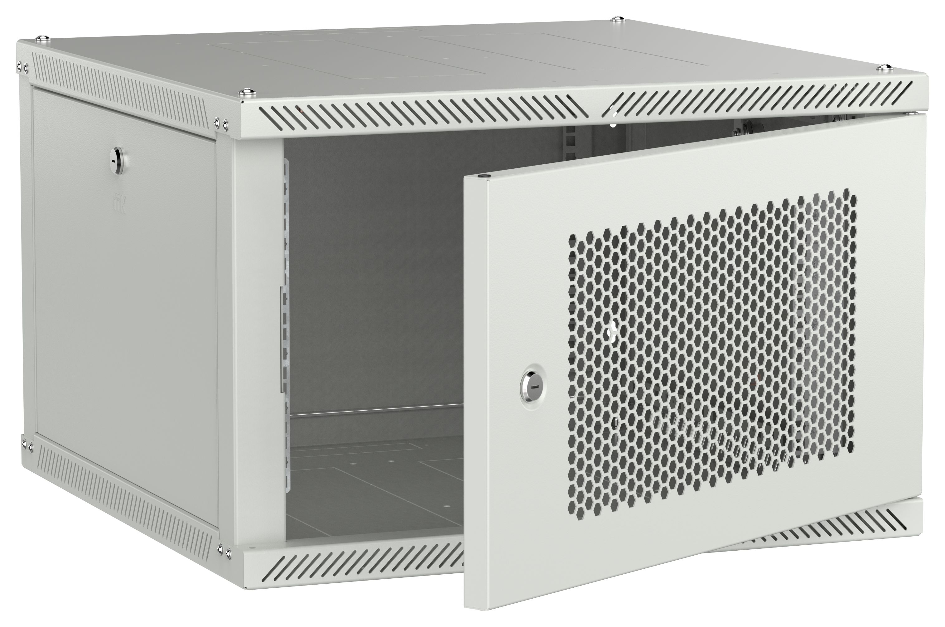 ITK LINEA W Шкаф настенный 6U 600х600мм дверь перфорированная серый 2.0