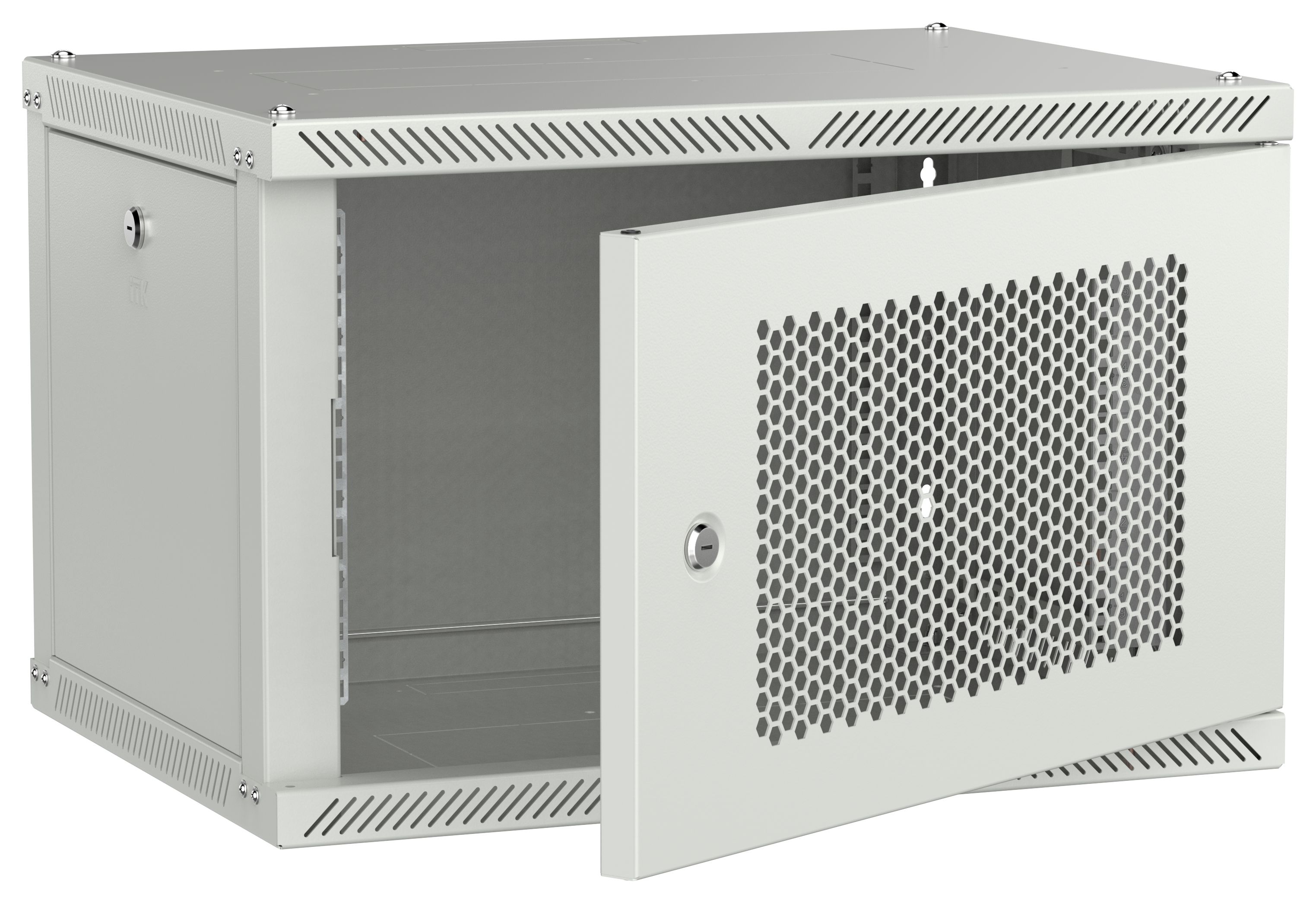 ITK LINEA W Шкаф настенный 6U 600х450мм дверь перфорированная серый 2.0