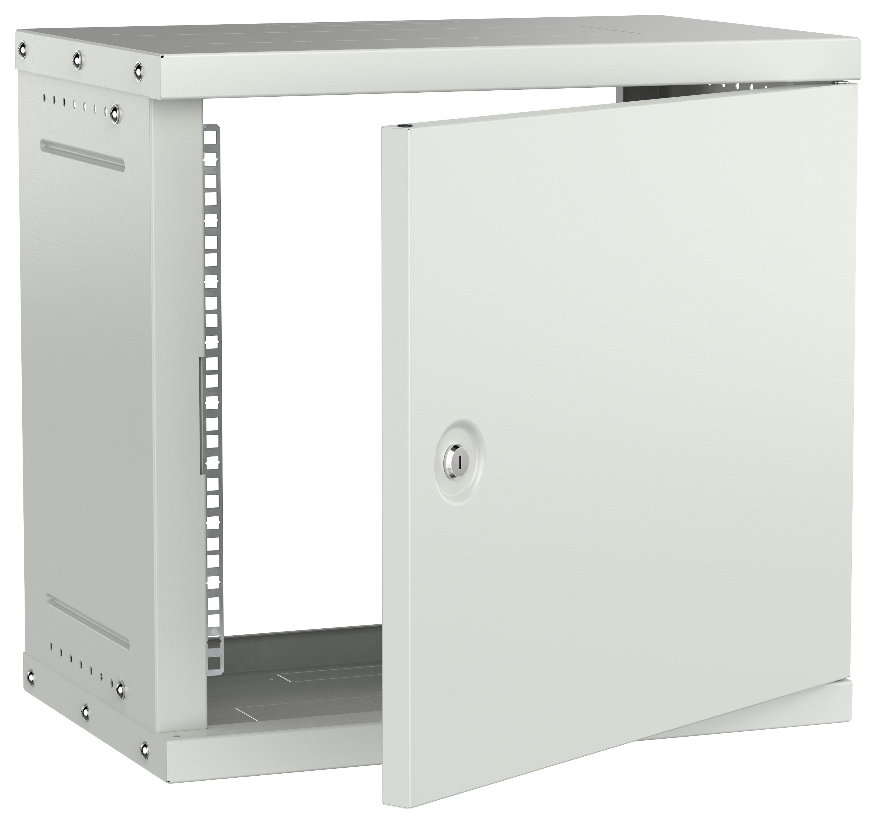 Шкаф настенный 19" 9U 550х350мм металлическая дверь серый GENERICA