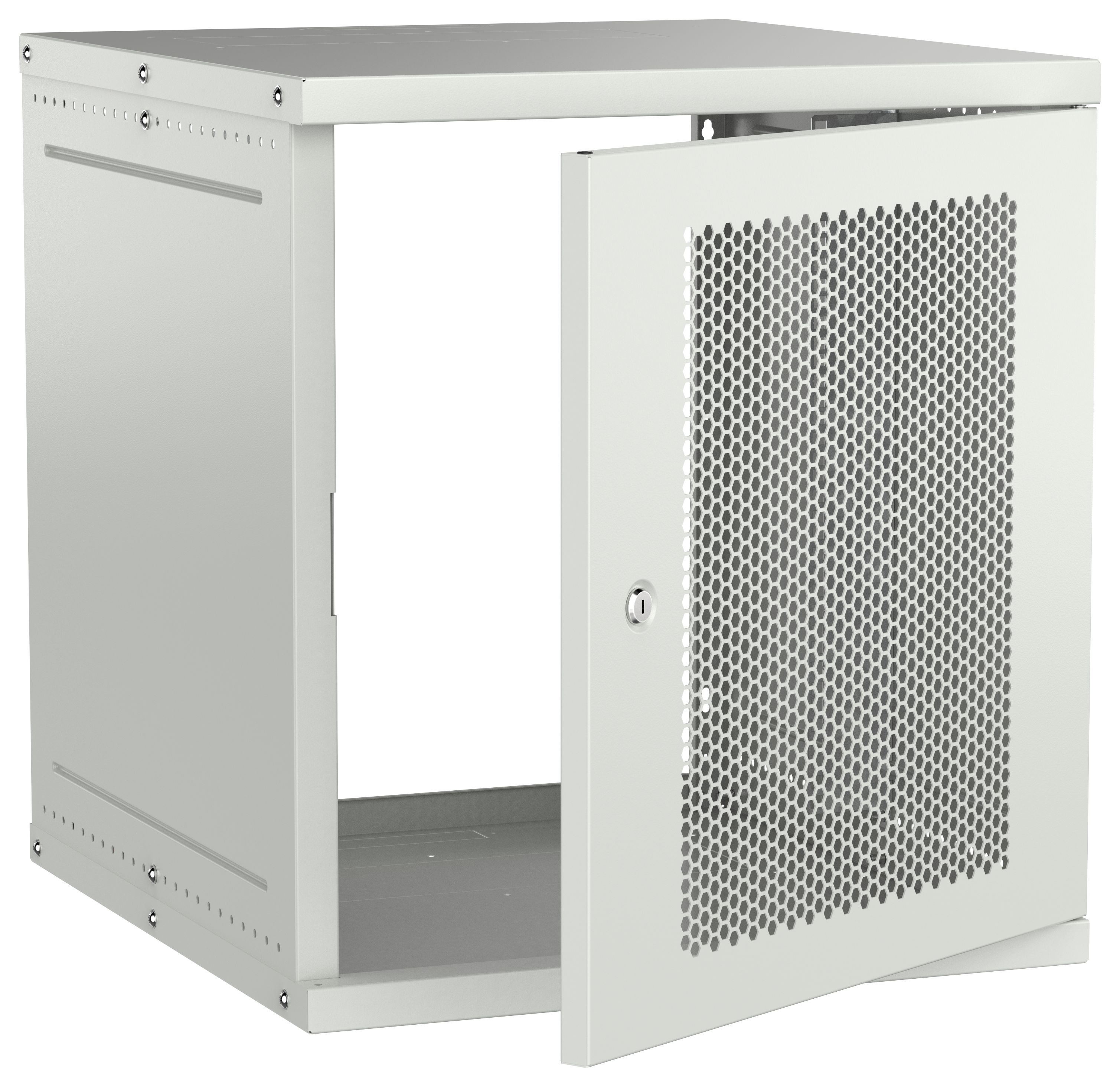 Шкаф настенный 19" 12U 600х650мм перфорированная дверь серый GENERICA