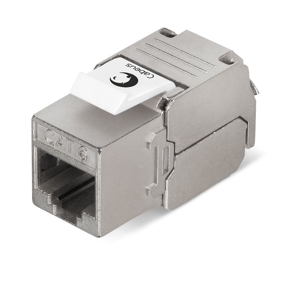 Cabeus KJ-RJ45-Cat.6-SH-180-Toolless Вставка Keystone Jack RJ-45(8P8C), 180 градусов, категория 6, экранированная, без инструмента Toolless — фото