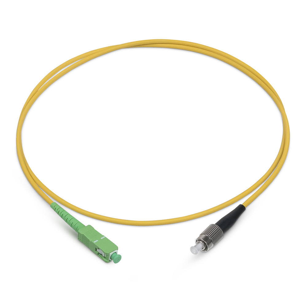 Оптический патч-корд simplex FC-SC 9/125 SM Cabeus FOP(s)-9-SC/APC-FC/UPC-15m 15 метров желтый LSZH — фото