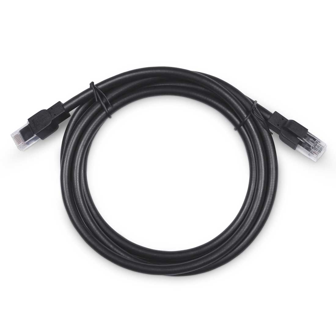Патч-корд RJ45 UTP 6a Cabeus PC-ARM-UTP-RJ45-Cat.6a-2m-PE РЕ черный 2 метра — фото