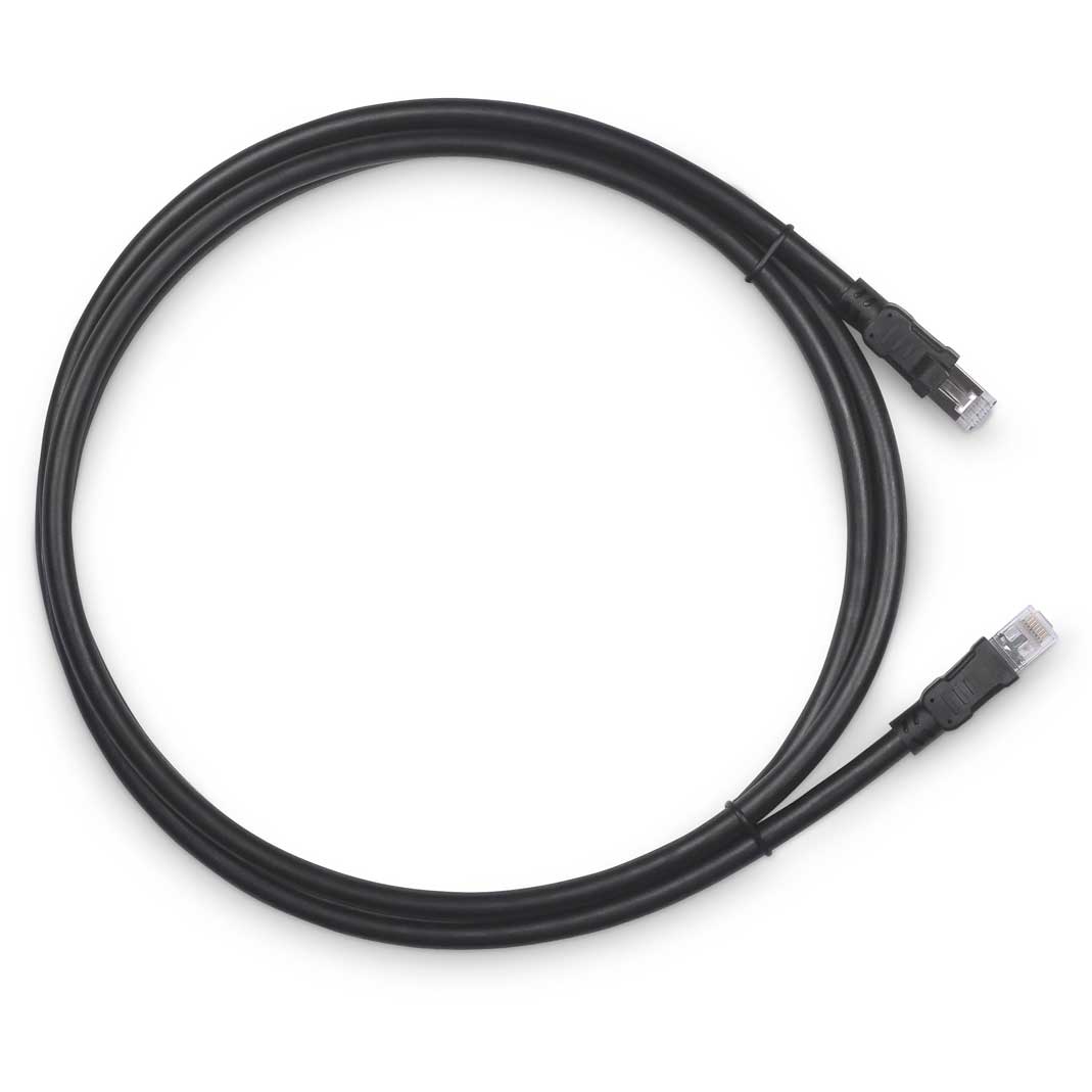 Патч-корд RJ45 F/UTP 6a Cabeus PC-ARM-FTP-RJ45-Cat.6a-1m-PE РЕ черный 1 метр — фото