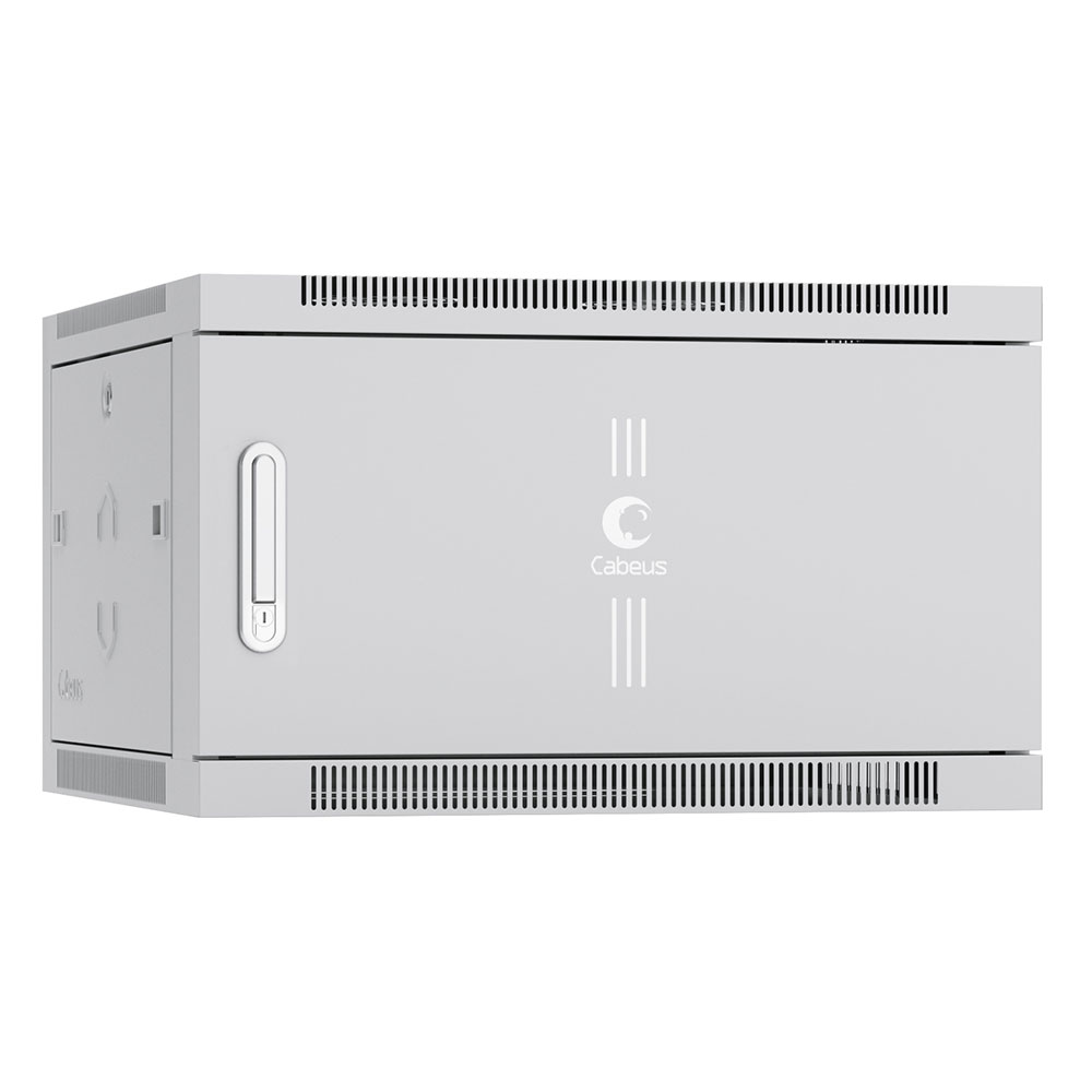 Cabeus SH-05F-6U60/60m Шкаф телекоммуникационный настенный 19" 6U 600x600x368mm (ШхГхВ) дверь металл — фото