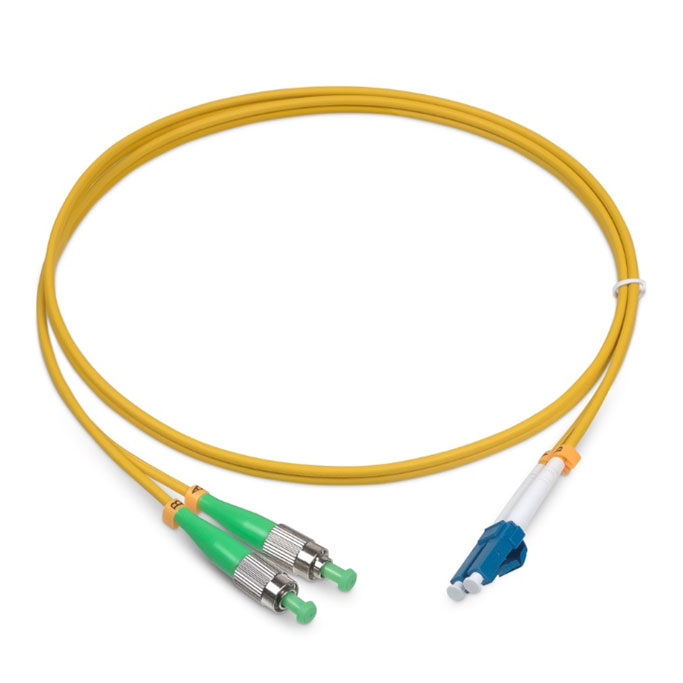Оптический патч-корд duplex FC-LC 9/125 SM Cabeus FOP(d)-9-FC/APC-LC/UPC-1,5m 1.5 метра желтый LSZH — фото