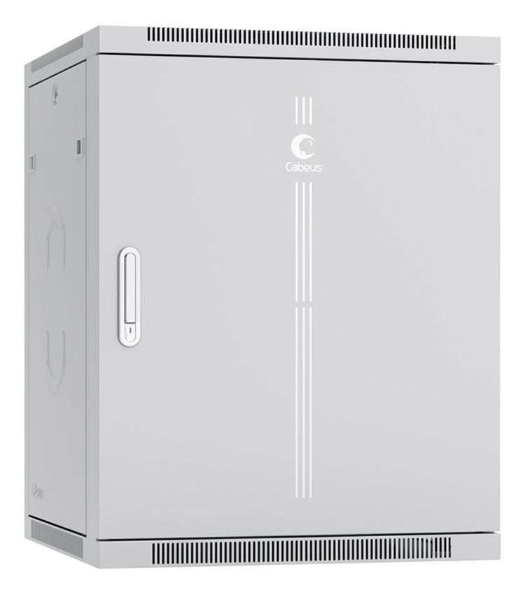 Cabeus SH-05F-15U60/35m Шкаф телекоммуникационный настенный 19" 15U 600x350x769mm (ШхГхВ) дверь металл — фото
