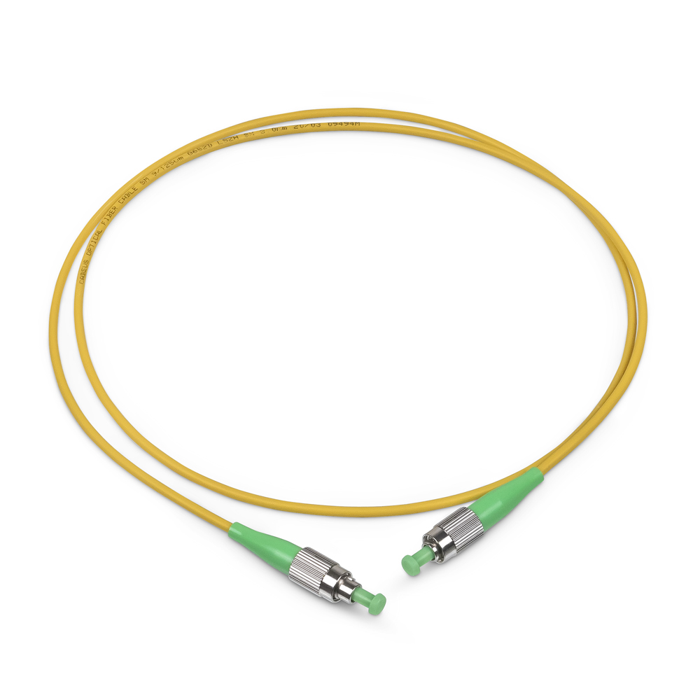 Оптический патч-корд simplex FC-FC 9/125 SM Cabeus FOP(s)-9-FC/APC-FC/APC-1,5m 1.5 метра желтый LSZH — фото