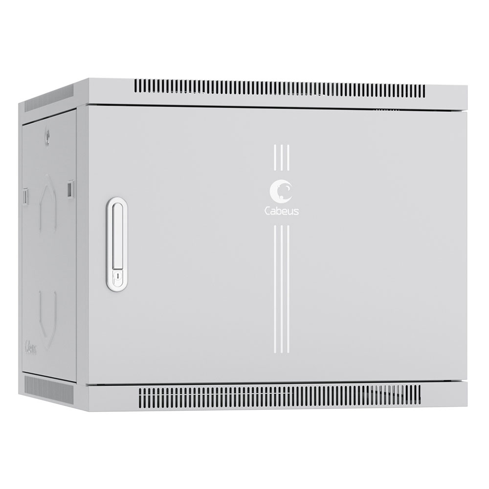 Cabeus SH-05F-9U60/60m Шкаф телекоммуникационный настенный 19" 9U 600x600x501mm (ШхГхВ) дверь металл — фото