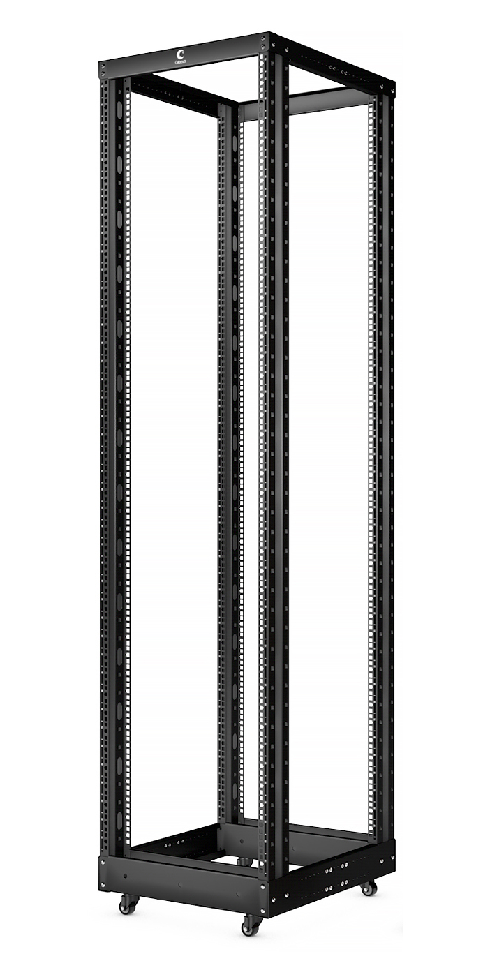 Cabeus RA-32U-1000-BK Открытая стойка 19", 32U, двухрамная, усиленная, цвет черный — фото