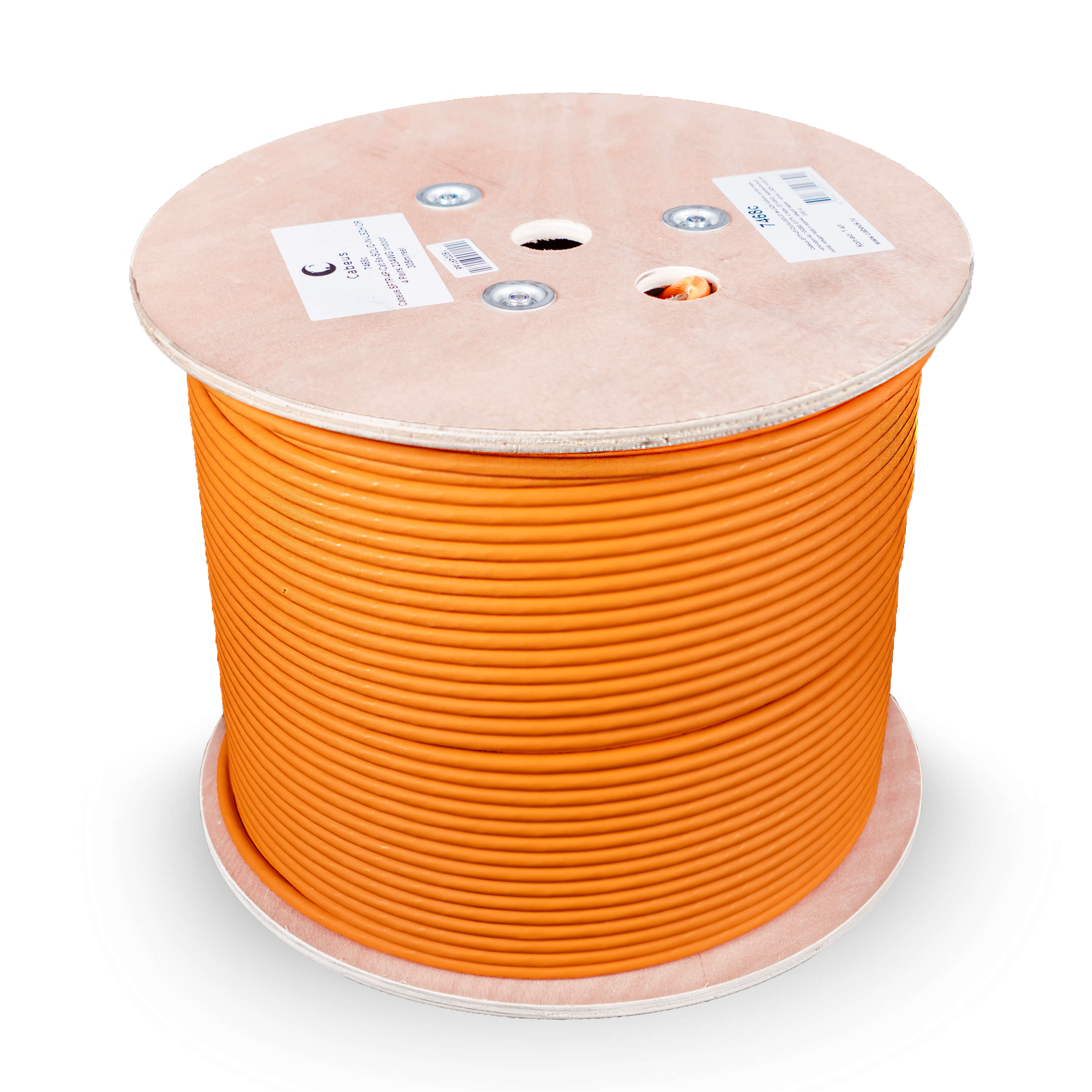 Cabeus SFTP-4P-Cat.6a-SOLID-IN-LSZH Кабель витая пара, категория 6a (10GBE) S/FTP, 4 пары (23 AWG), одножильный (solid), каждая пара в экране, общий экран - сетка, LSZH, нг(А)-HF, (305 м) 305м — фото