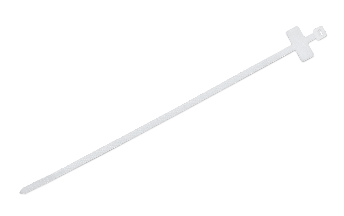 Cabeus GTM-200 Стяжка нейлоновая неоткрывающаяся, безгалогенная (halogen free), 200x2.5мм, с площадкой для маркера (100 шт) — фото