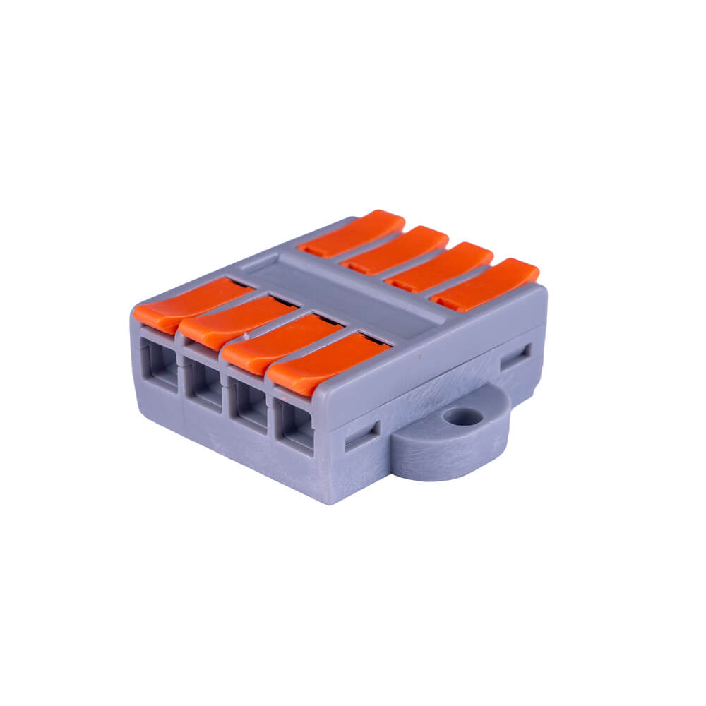 Cabeus MX662-4R Клемма соединительная универсальная проходная 4 полюса с рычагом 0,5-6,0 (1шт) — фото