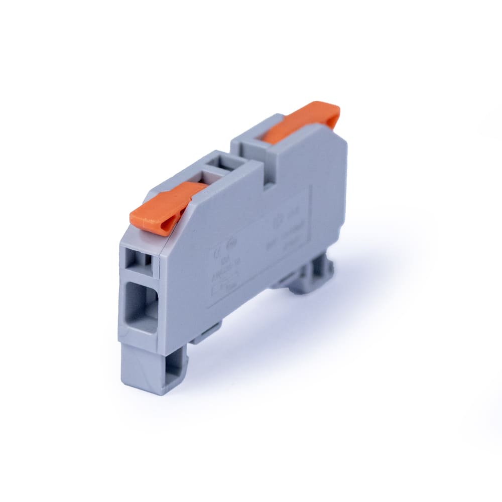 Cabeus MX-6 Клемма соединительная универсальная проходная 1 полюс с рычагом на DIN-рейку 6,0 (1шт) — фото