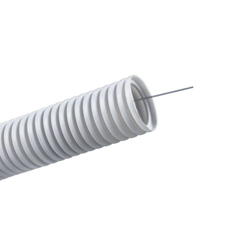 Cabeus FCPL-20-PVC-100-1-GY Труба ПВХ гибкая гофр. д.20мм, лёгкая с протяжкой, 100м, цвет серый — фото