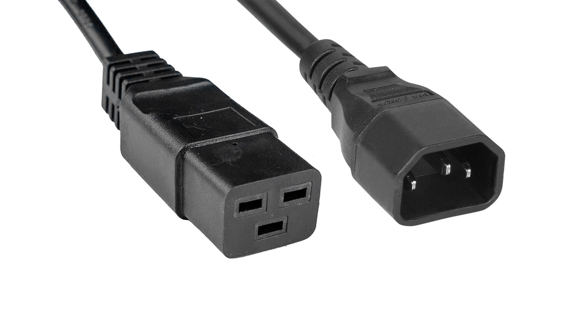 Cabeus PC-IEC19-IEC14-1.8M Кабель питания C19 - C14 (3x1.5), 16A, прямая вилка, 1.8м