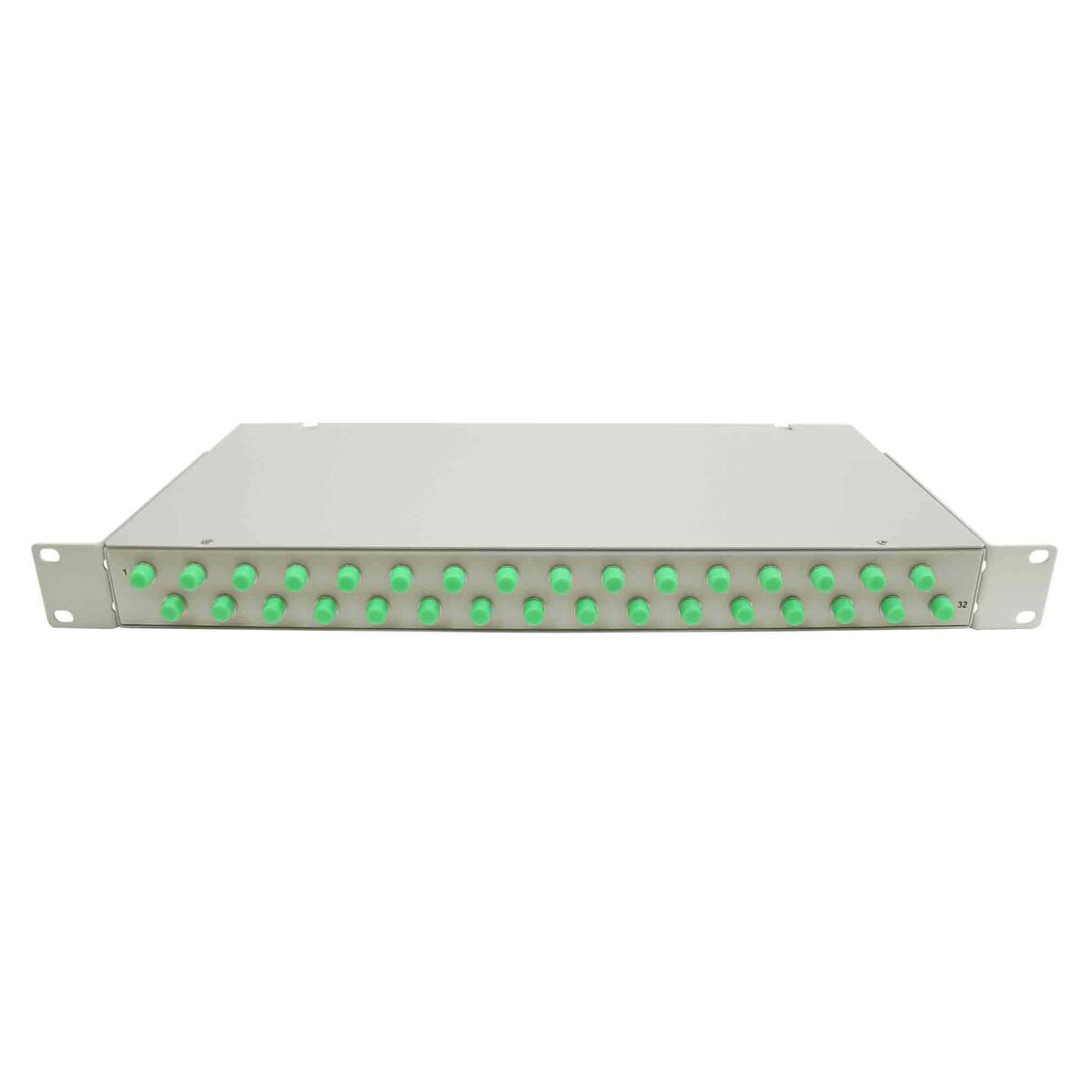 Cabeus FO-19-32FC-T Кросс оптический стоечный, 19, до 32 портов FC(ST), сплошная панель, серый