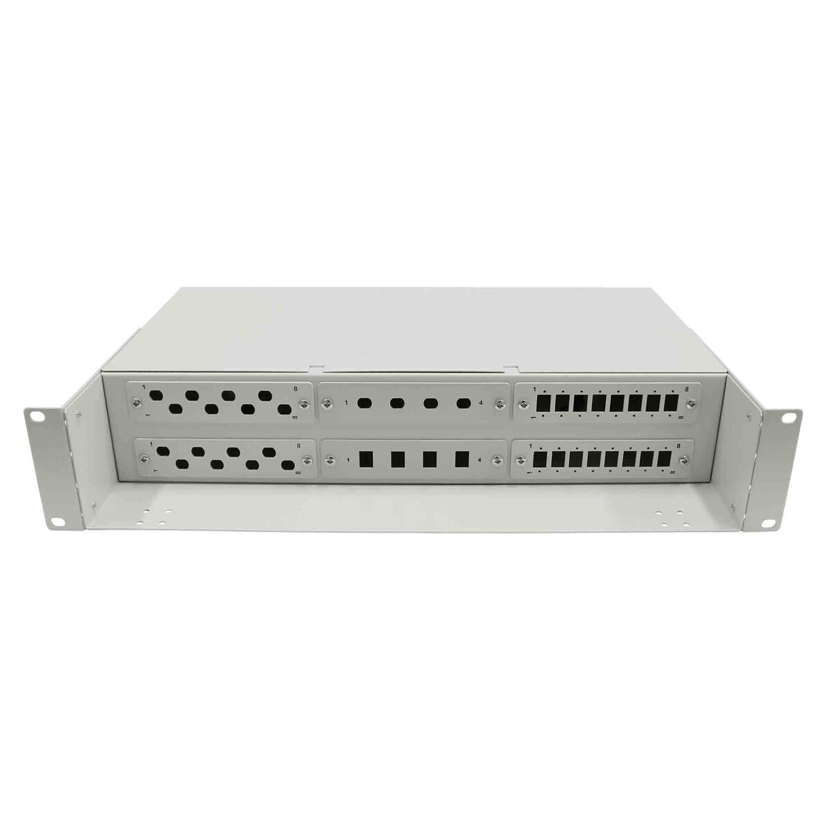 Cabeus FO-19-6FP-48FC/ST/SC-S-T Кросс оптический стоечный, 19, до 48 портов, серый