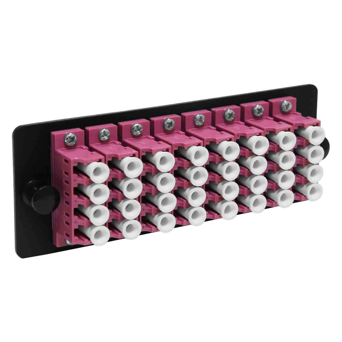 Cabeus FO-FP-4K-8QLCM2-BK-T Модуль до 8 портов QLC(DSC) с отверстиями под винты M2 для крепления розеток, черный