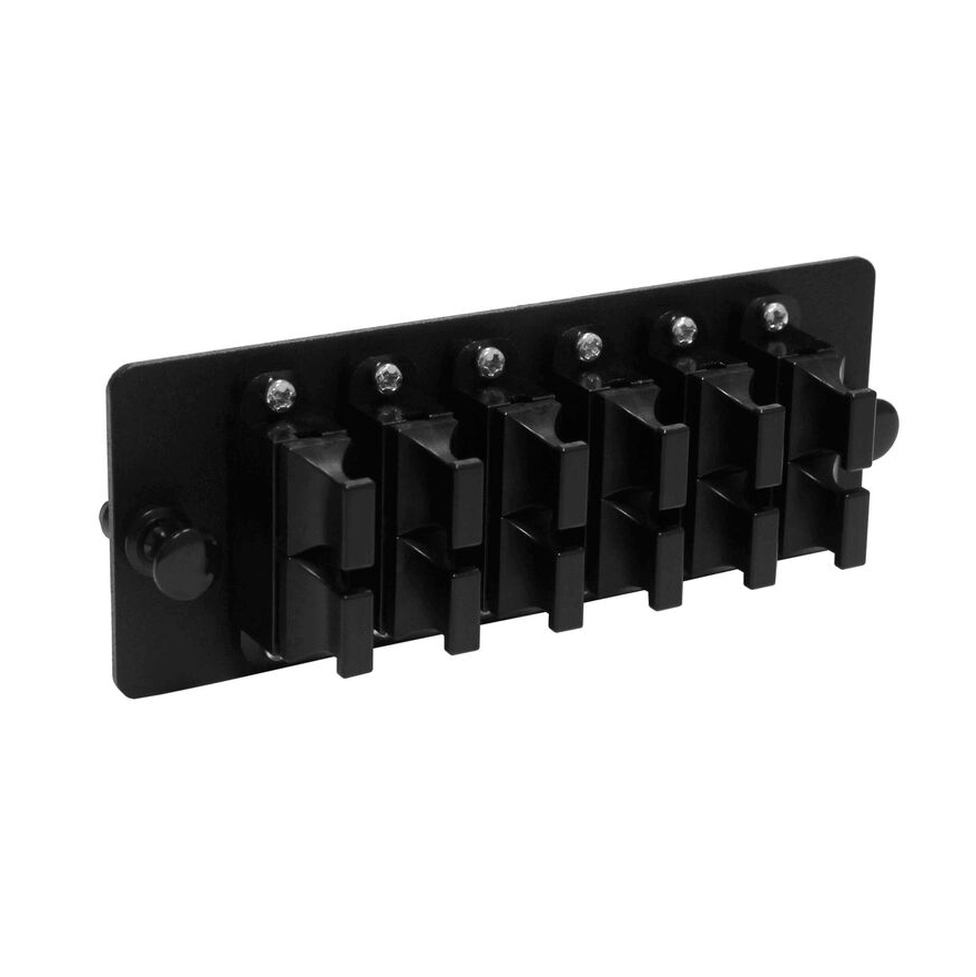 Cabeus FO-FP-4K-6QLCM2-BK-T Модуль до 6 портов QLC(DSC) с отверстиями под винты M2 для крепления розеток, черный
