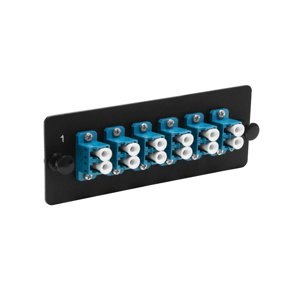 Cabeus FO-FP-4K-6DLCM2-BK-T Модуль до 6 портов DLC(SC) с отверстиями под винты M2 для крепления розеток, черный