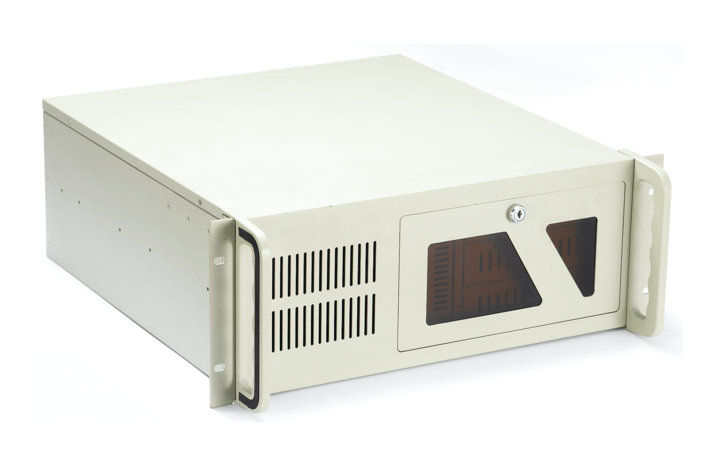 Cabeus CL-407-GY Корпус cерверный 19" 4U, 3x5.25"+8x3.5"HDD+1x3.5"FDD, без блока питания, цвет серый — фото