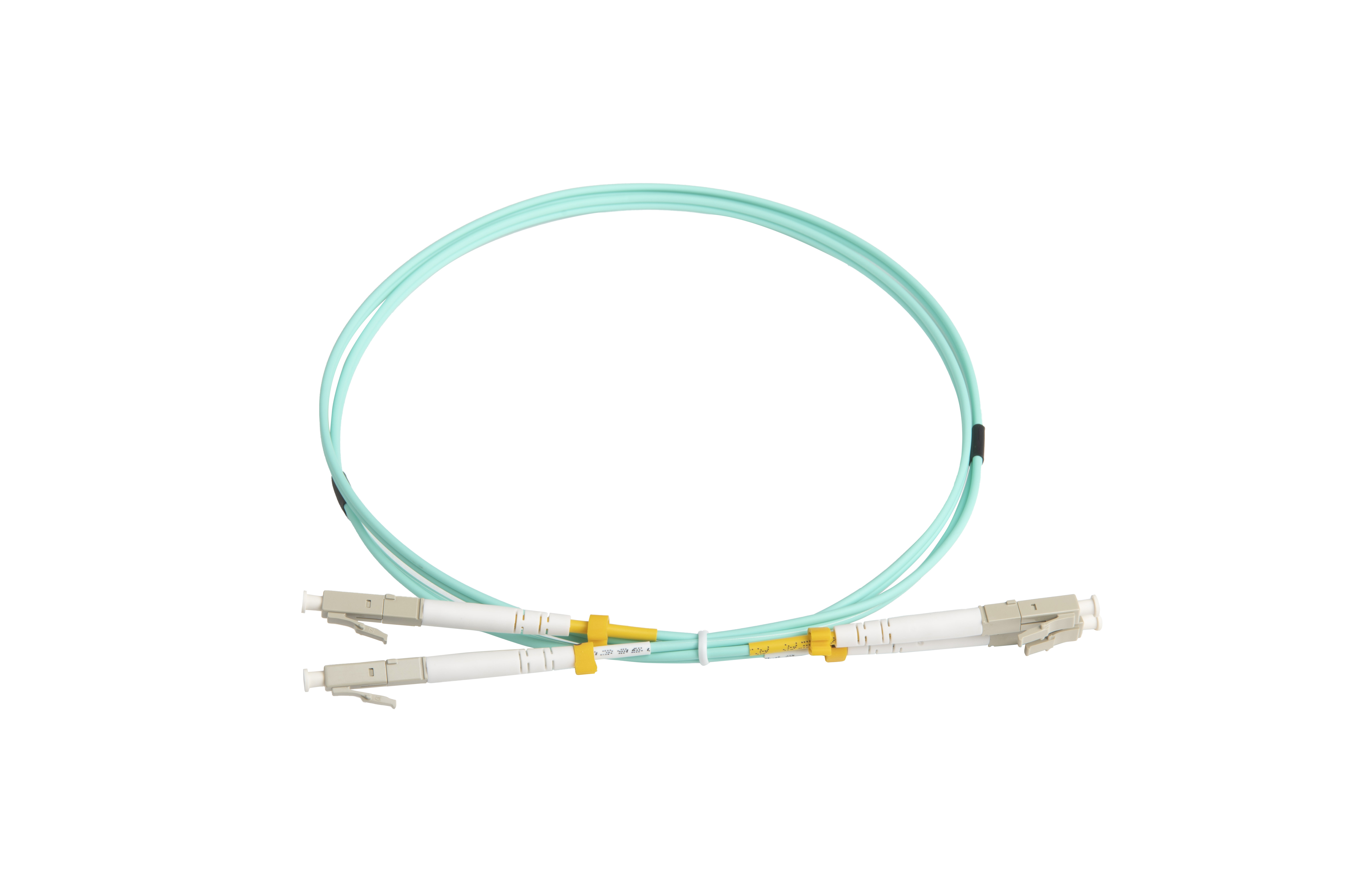 Hyperline FC-D2-503-LC/UR-LC/UR-H-1M-LSZH-AQ Патч-корд волоконно-оптический (шнур) MM 50/125 (OM3), LC-LC, UPC, duplex, 2.0 мм, до 100G, LSZH, 1 м (замена FC-D2-503-LC/PR-LC/PR-H-1M-LSZH-AQ)