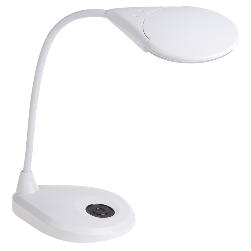 Лупа настольная 3D с подсветкой 3 LED, сенсорная регулировка яркости, Эксперт, ø125мм, белая REXANT — фото