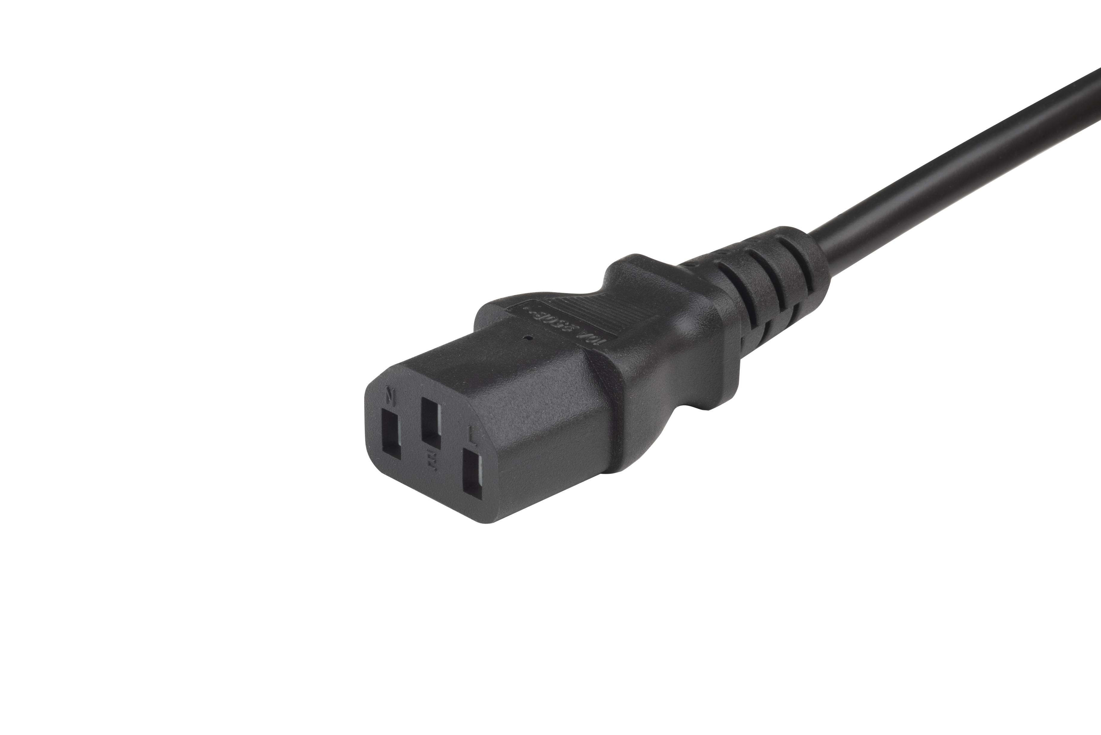 Hyperline PWC-IEC13-IEC14-10-BK Кабель питания монитор-компьютер IEC 320 C13 - IEC 320 C14 (3x1.0), 10A, прямая вилка, 10м, цвет черный (ПВС-АП-3*1,0-250-C13C14-10-10,0 ГОСТ 30851.1-2002 (МЭК 60320-1:1994)) — фото