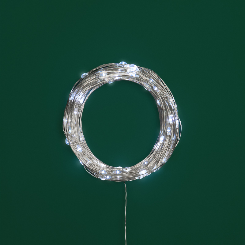 Гирлянда Роса с трансформатором, 20 м, 200 LED, белое свечение NEON-NIGHT — фото